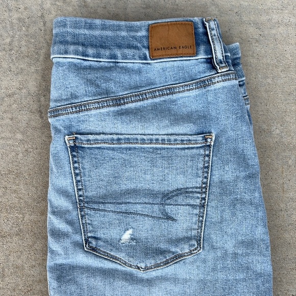 American Eagle Curvy Hi Rise Mini Jean Denim Skirt Size 14 NEW - Picture 5 of 5